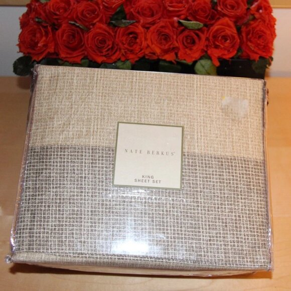 NEW!! NATE BERKUS LUXURY KING SHEET & PILLOWCASES 100% COTTON - Picture 2 of 4